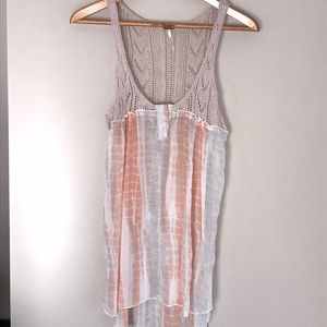 Free People Boho Sheer Summer Top Medium